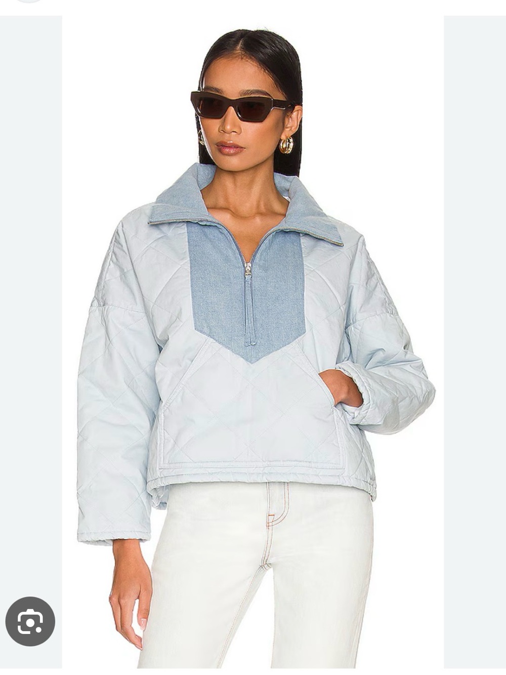 NWOT Quilted Quarter Zip Jacket